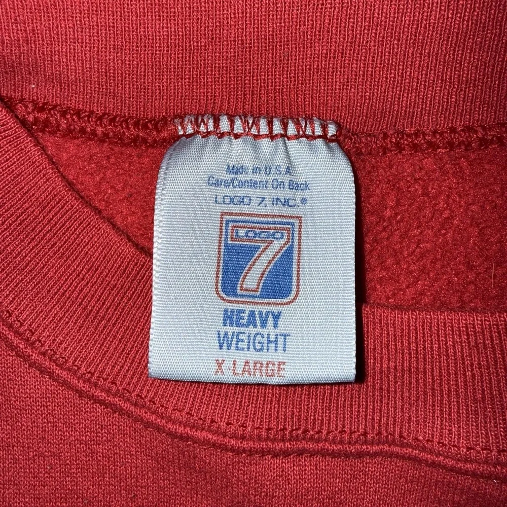 Vintage Wisconsin Badgers Sweatshirt Mens XL Red NCAA Football Logo 7 90s